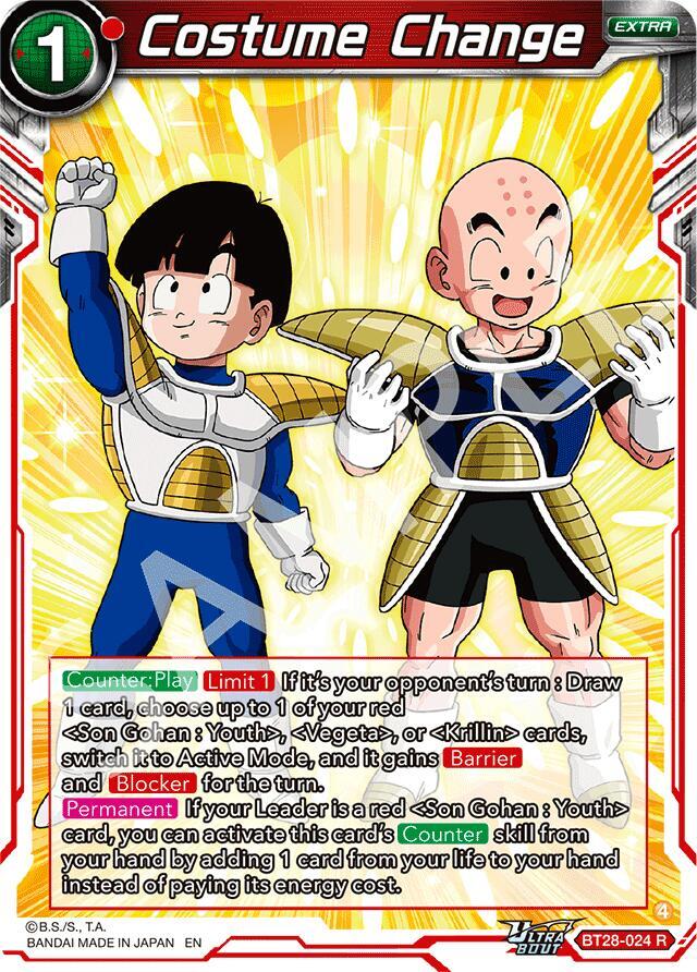 Costume Change BT28-024 card from Prismatic Clash