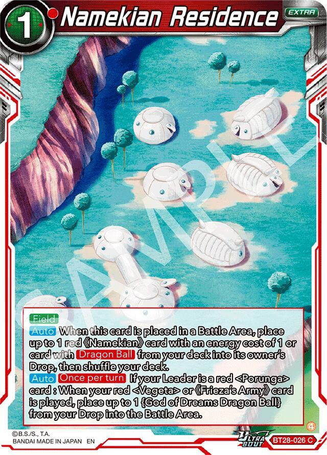 Namekian Residence BT28-026 card from Prismatic Clash