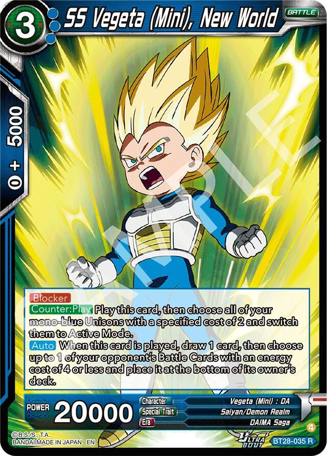 SS Vegeta (Mini), New World BT28-035 card from Prismatic Clash