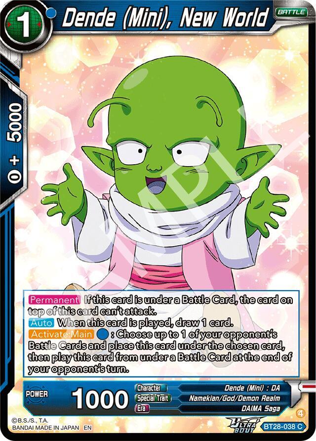 Dende (Mini), New World BT28-038 card from Prismatic Clash