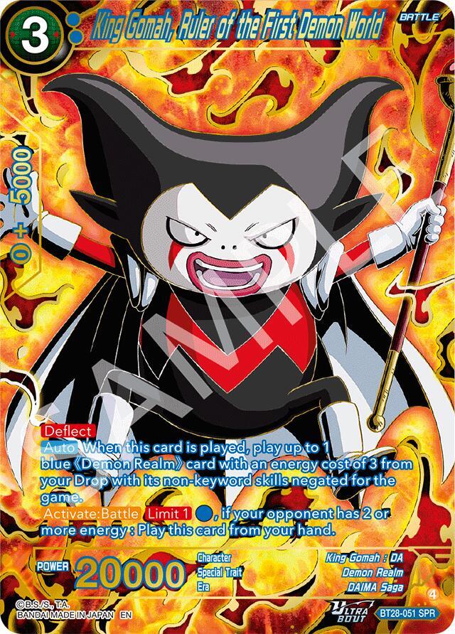 King Gomah, Ruler of the First Demon World (SPR) BT28-051 card from Prismatic Clash