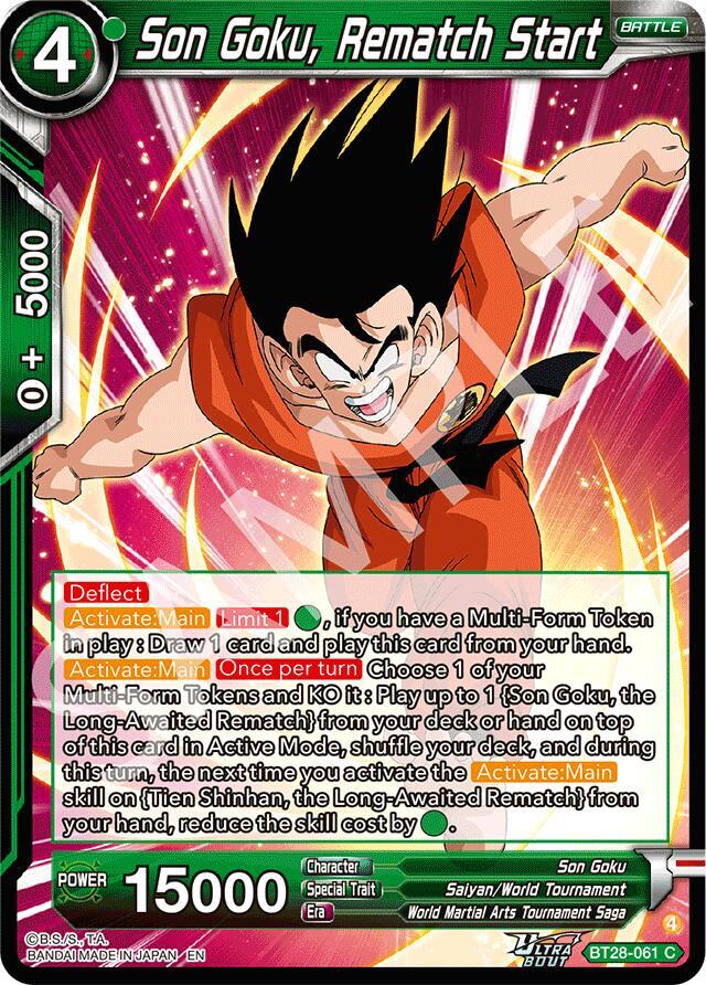 Son Goku, Rematch Start BT28-061 card from Prismatic Clash