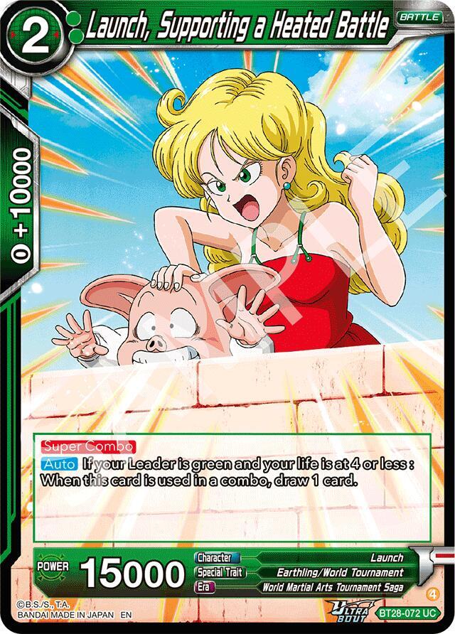 Launch, Supporting a Heated Battle BT28-072 card from Prismatic Clash