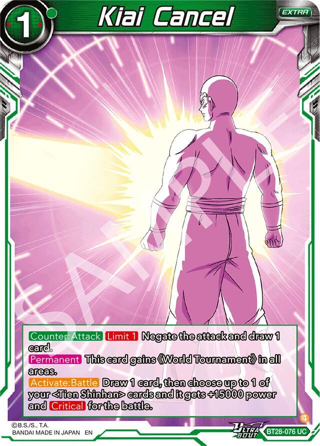 Kiai Cancel BT28-076 card from Prismatic Clash
