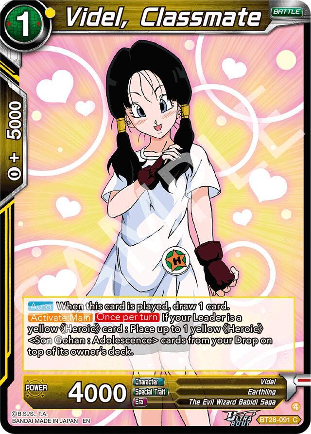 Videl, Classmate BT28-091 card from Prismatic Clash