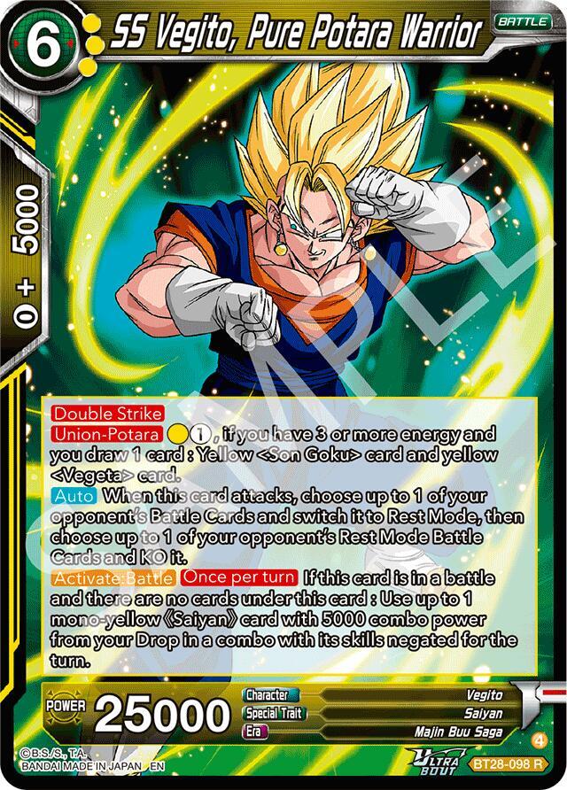 SS Vegito, Pure Potara Warrior BT28-098 card from Prismatic Clash