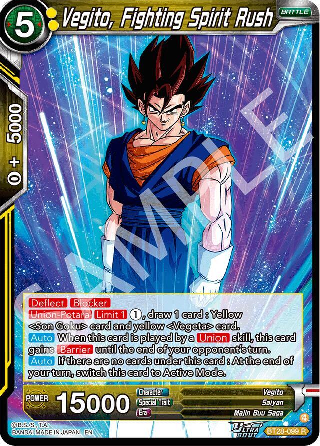 Vegito, Fighting Spirit Rush BT28-099 card from Prismatic Clash