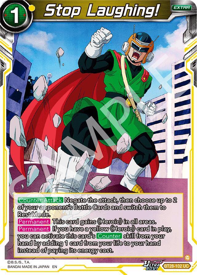 Stop Laughing! BT28-102 card from Prismatic Clash