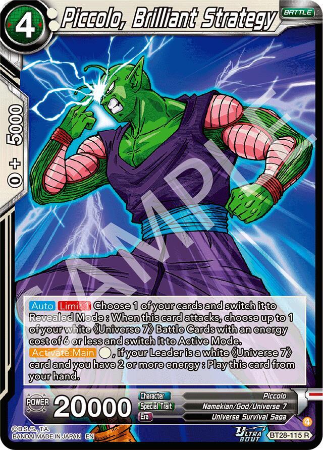 Piccolo, Brilliant Strategy BT28-115 card from Prismatic Clash