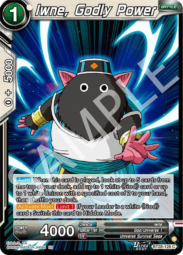 Iwne, Godly Power BT28-126 card from Prismatic Clash