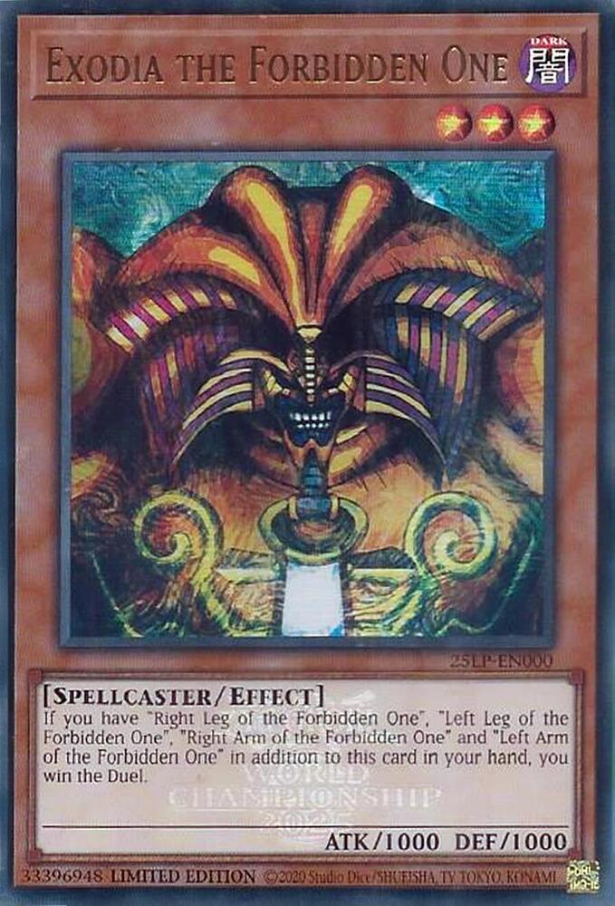Exodia the Forbidden One (EUR) 25LP-EN000 card from Limited Pack World Championship 2025