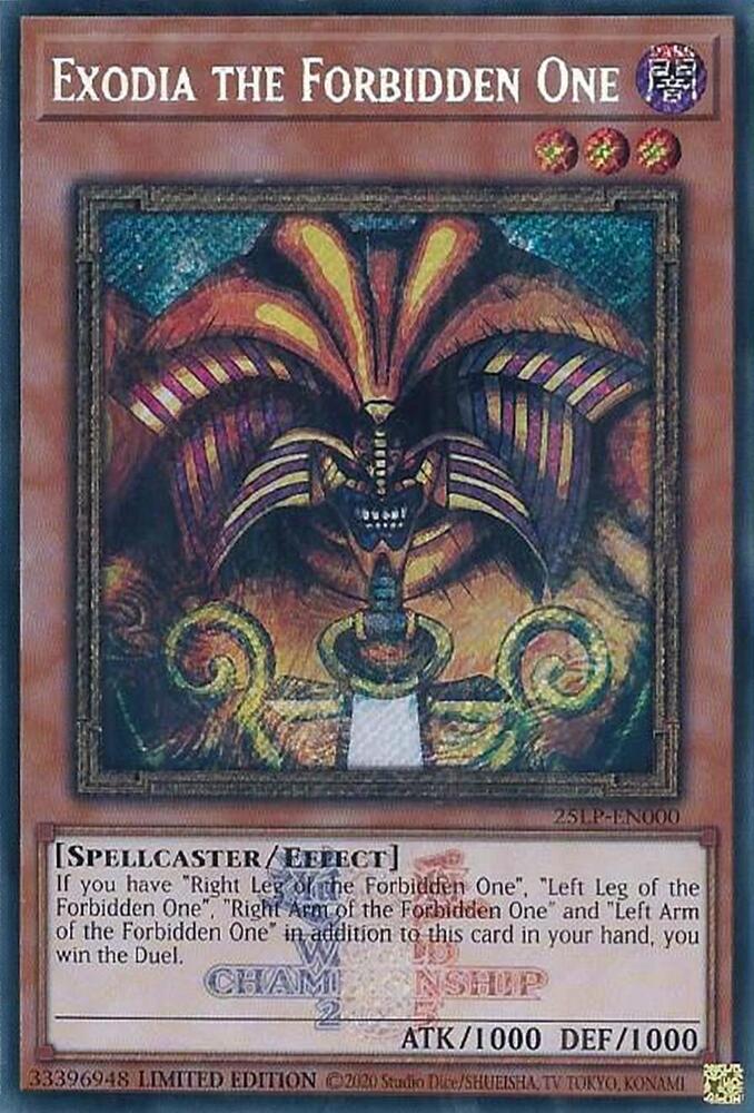 Exodia the Forbidden One (ESR) 25LP-EN000 card from Limited Pack World Championship 2025