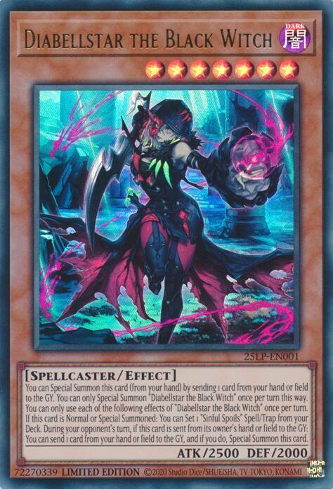 Diabellstar the Black Witch 25LP-EN001 card from Limited Pack World Championship 2025