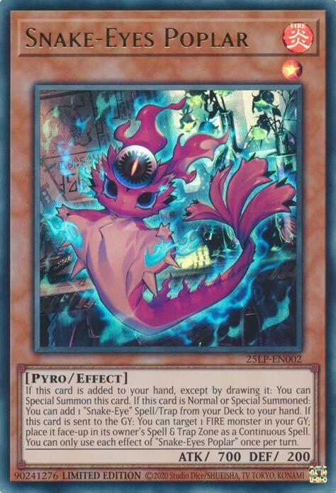Snake-Eyes Poplar 25LP-EN002 card from Limited Pack World Championship 2025
