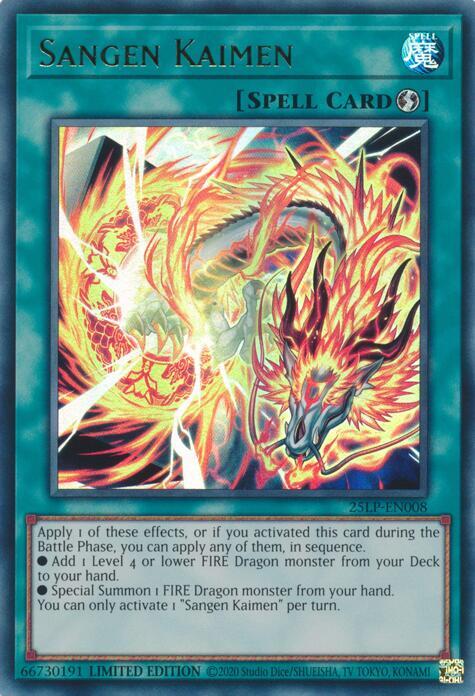 Sangen Kaimen 25LP-EN008 card from Limited Pack World Championship 2025