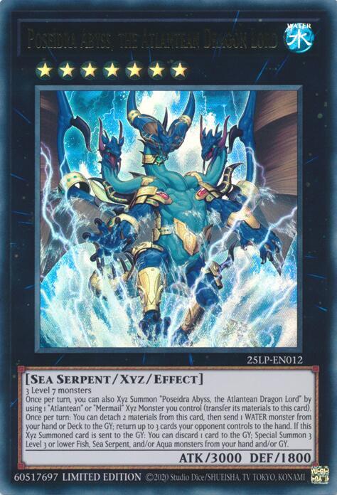 Poseidra Abyss, the Atlantean Dragon Lord 25LP-EN012 card from Limited Pack World Championship 2025