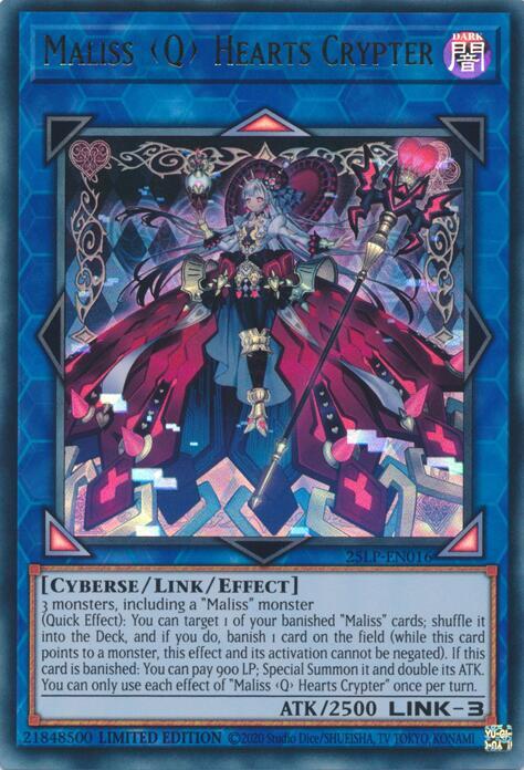 Maliss Q Hearts Crypter 25LP-EN016 card from Limited Pack World Championship 2025