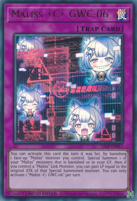 Maliss C GWC-06 25LP-EN017 card from Limited Pack World Championship 2025