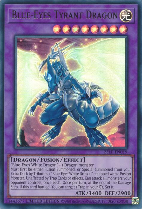 Blue-Eyes Tyrant Dragon 25LP-EN019 card from Limited Pack World Championship 2025