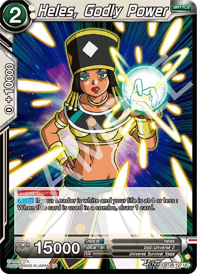 Heles, Godly Power BT28-127 card from Prismatic Clash