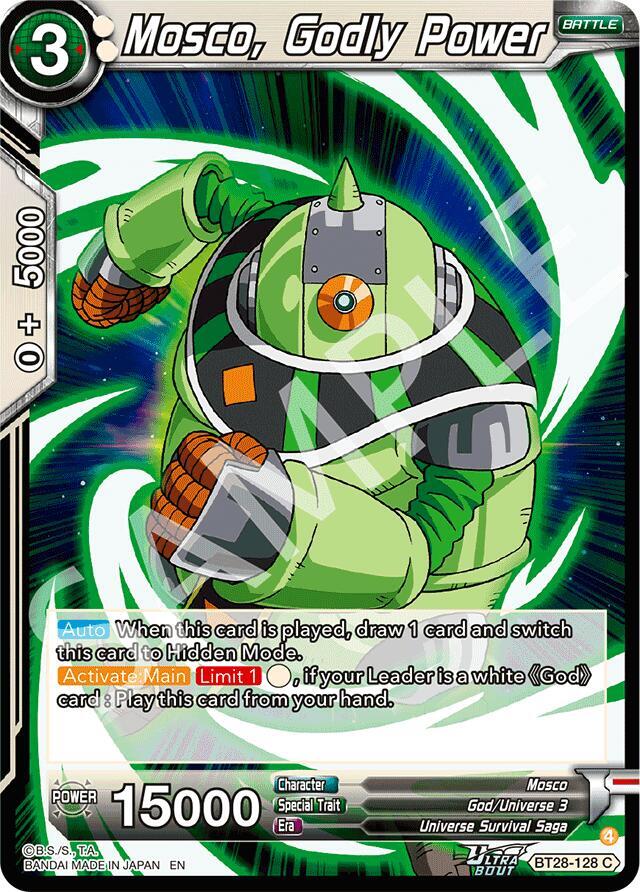 Mosco, Godly Power BT28-128 card from Prismatic Clash