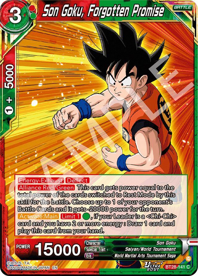 Son Goku, Forgotten Promise BT28-141 card from Prismatic Clash