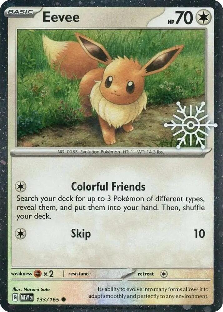 Eevee (Holiday Calendar) 133/165 card from Miscellaneous Cards & Products