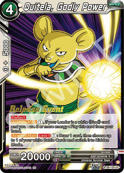 Quitela, Godly Power BT28-129 card from Prismatic Clash Release Event
