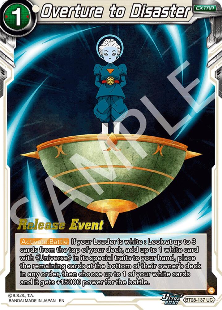 Overture to Disaster BT28-137 card from Prismatic Clash Release Event