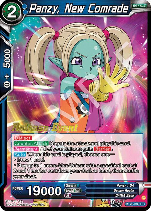 Panzy, New Comrade BT28-039 card from Prismatic Clash Release Event