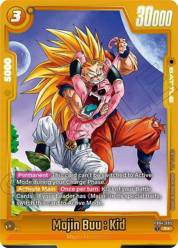 Majin Buu : Kid (Alternate Art) FB04-095 card from Ultra Limit Alternate Art Reprints