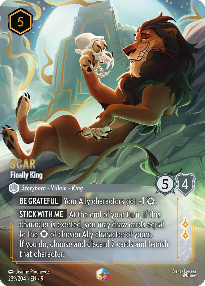 Scar - Finally King (Enchanted) 239/204 card from Fabled