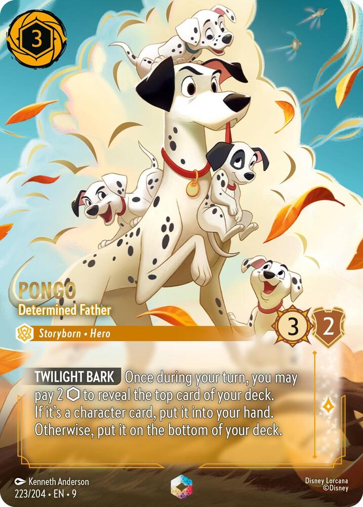 Pongo - Determined Father (Enchanted) 223/204 card from Fabled