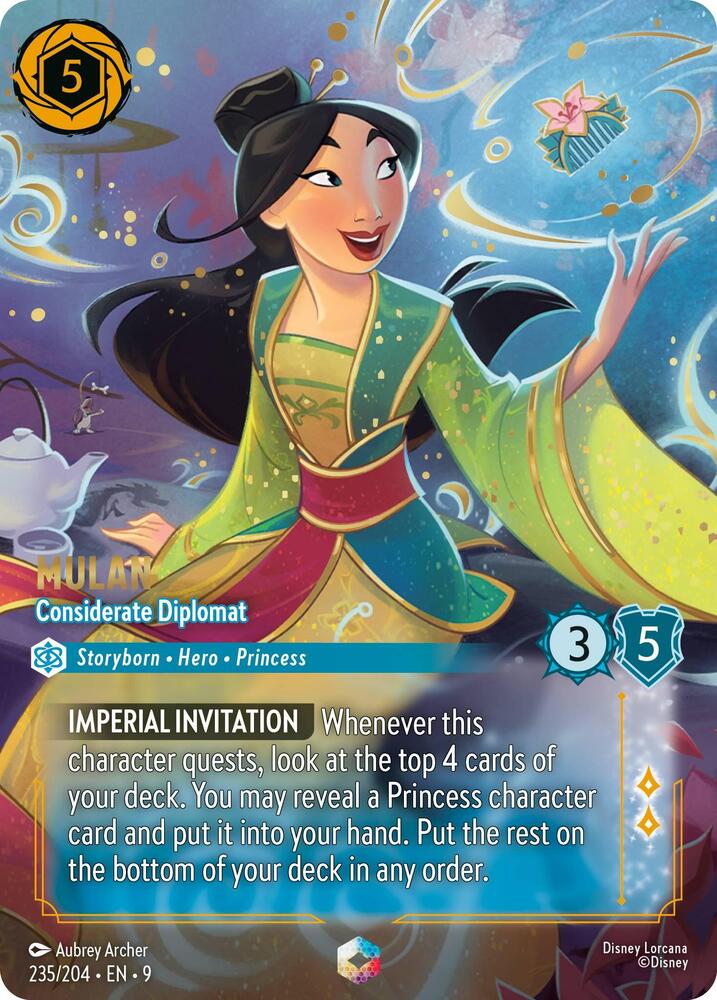 Mulan - Considerate Diplomat (Enchanted) 235/204 card from Fabled