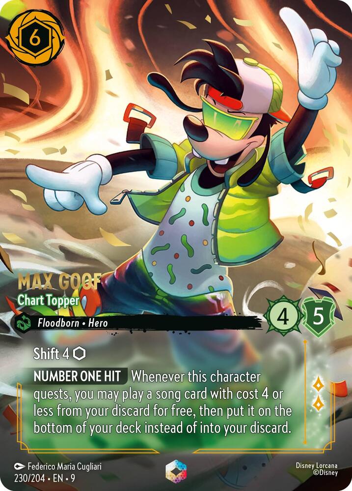 Max Goof - Chart Topper (Enchanted) 230/204 card from Fabled