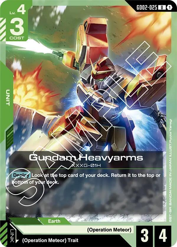 Gundam Heavyarms GD02-025 card from Dual Impact