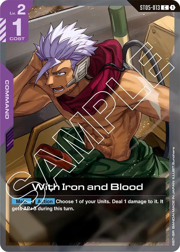 With Iron and Blood ST05-013 card from Starter Deck 05: Iron Bloom