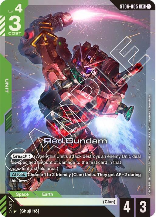 Red Gundam ST06-005 card from Starter Deck 06: Clan Unity