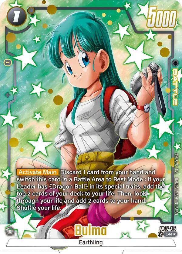 Bulma (Alternate Art) FB07-114 card from Wish For Shenron