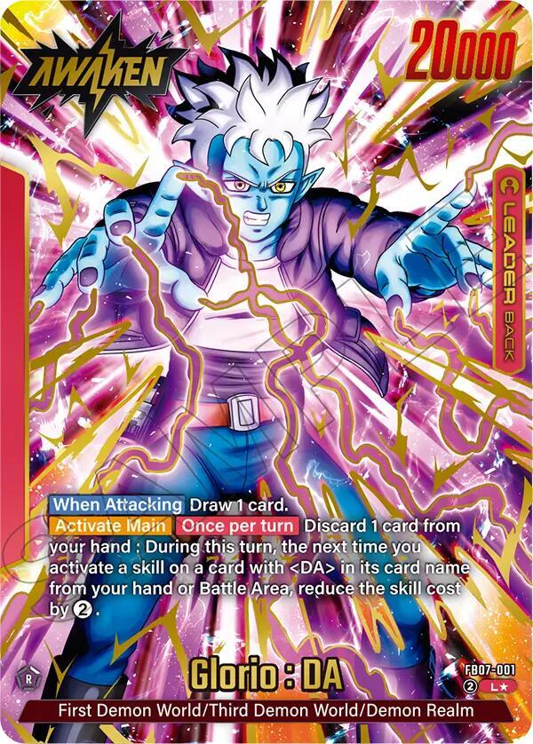 Glorio : DA (Alternate Art) FB07-001 card from Wish For Shenron