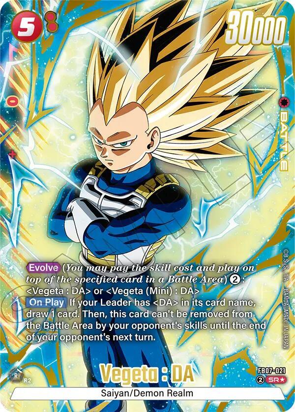 Vegeta : DA (Alternate Art) FB07-021 card from Wish For Shenron