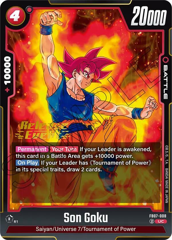 Son Goku FB07-008 card from Wish For Shenron Release Event Cards