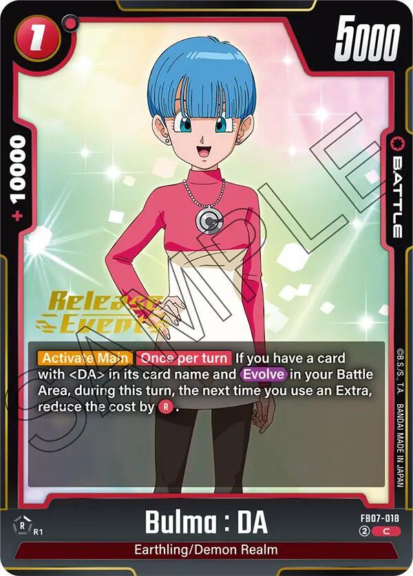 Bulma : DA FB07-018 card from Wish For Shenron Release Event Cards