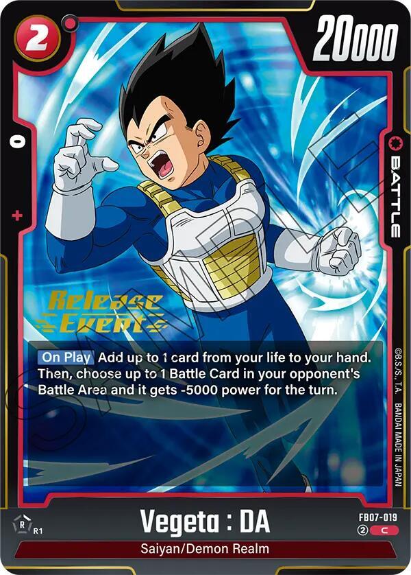 Vegeta : DA FB07-019 card from Wish For Shenron Release Event Cards
