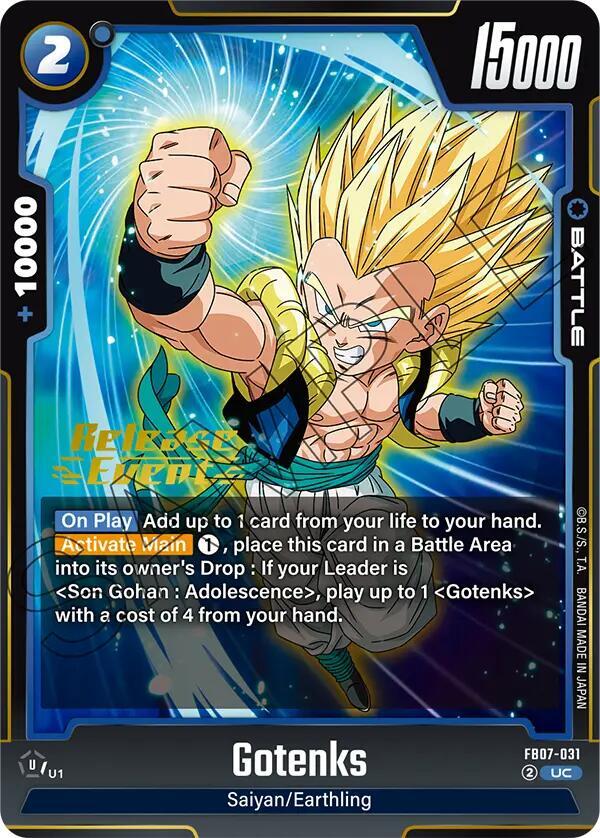 Gotenks FB07-031 card from Wish For Shenron Release Event Cards