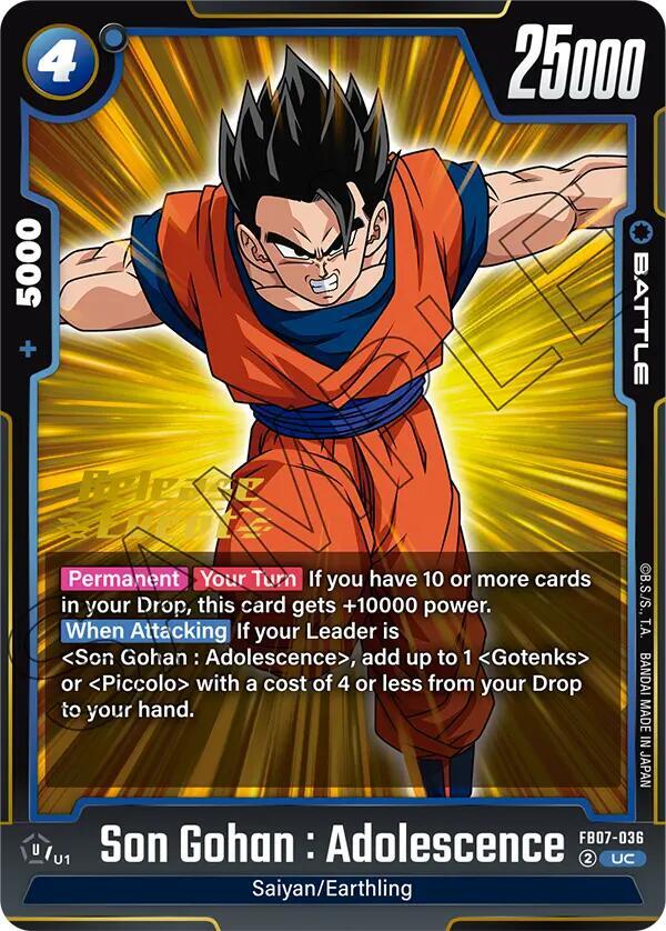 Son Gohan : Adolescence FB07-036 card from Wish For Shenron Release Event Cards