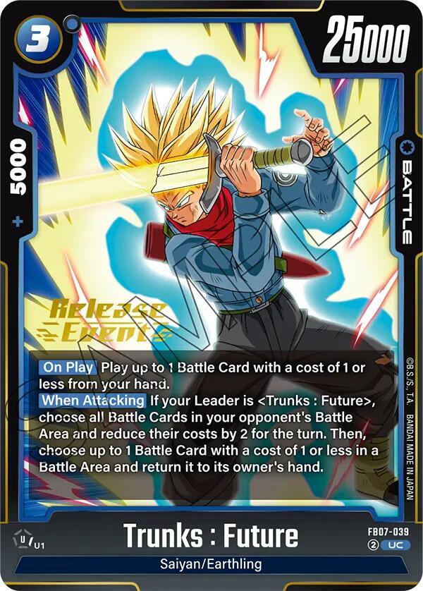 Trunks : Future FB07-039 card from Wish For Shenron Release Event Cards