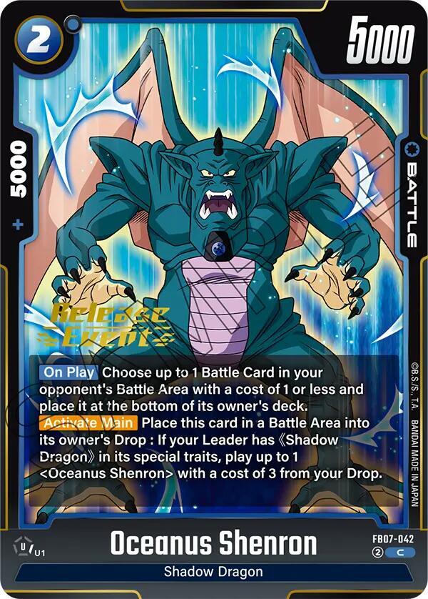 Oceanus Shenron FB07-042 card from Wish For Shenron Release Event Cards