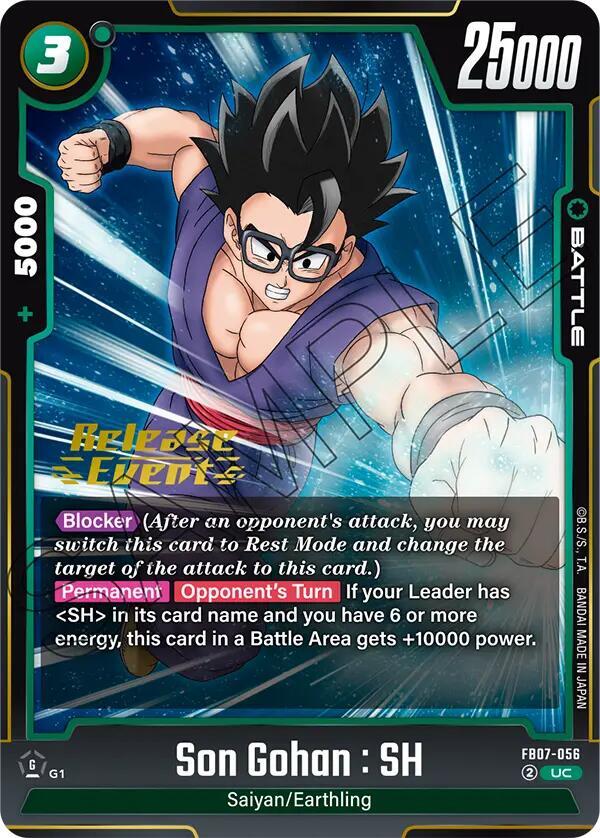 Son Gohan : SH FB07-056 card from Wish For Shenron Release Event Cards