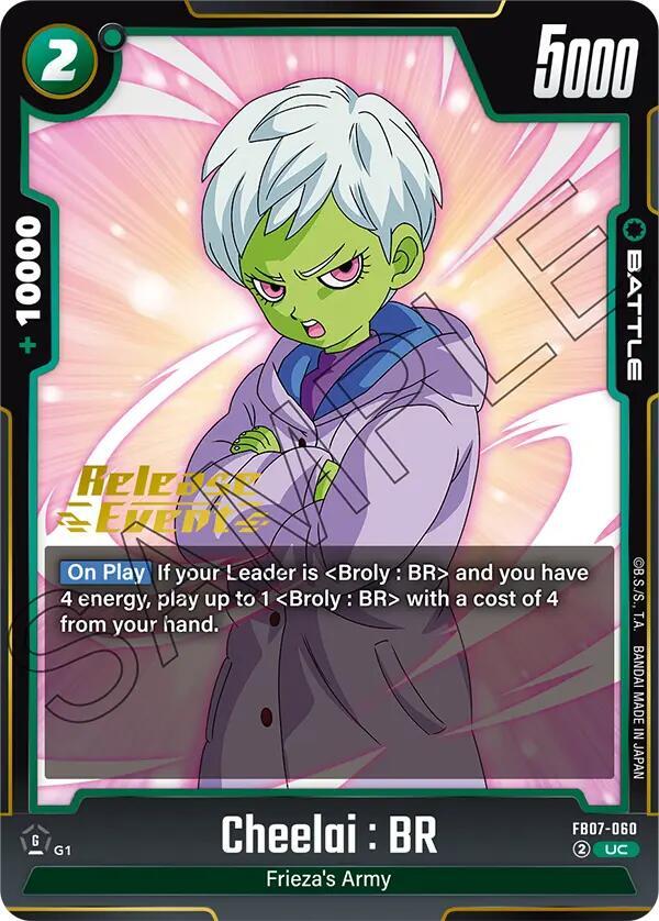 Cheelai : BR FB07-060 card from Wish For Shenron Release Event Cards